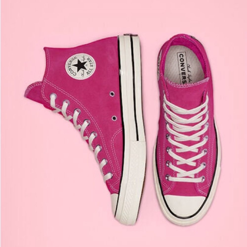 Converse Women's Pink Suede High-Top Sneakers